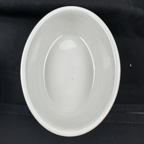Set Of 2 Hall Small Oval Individual Bakers Brown White Oven Safe Vintage USA - Picture 11 of 12